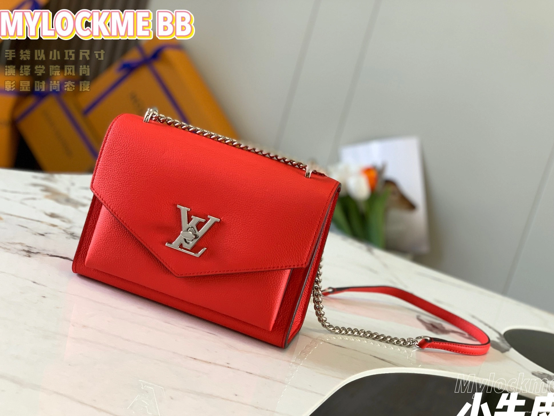 Official oldcobbler CHAIN VUITTON MYLOCKME BAG LOUIS 0713